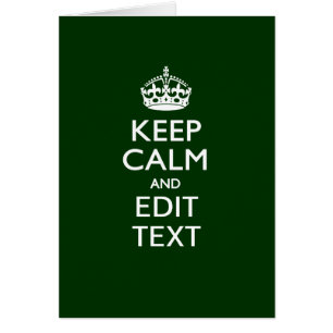 KEEP CALM PERSONNALISÉ ET Éditer du texte sur vert