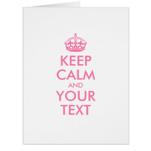 KEEP CALM personnalisé et votre texte - mots roses