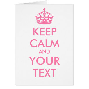 KEEP CALM personnalisé et votre texte - mots roses