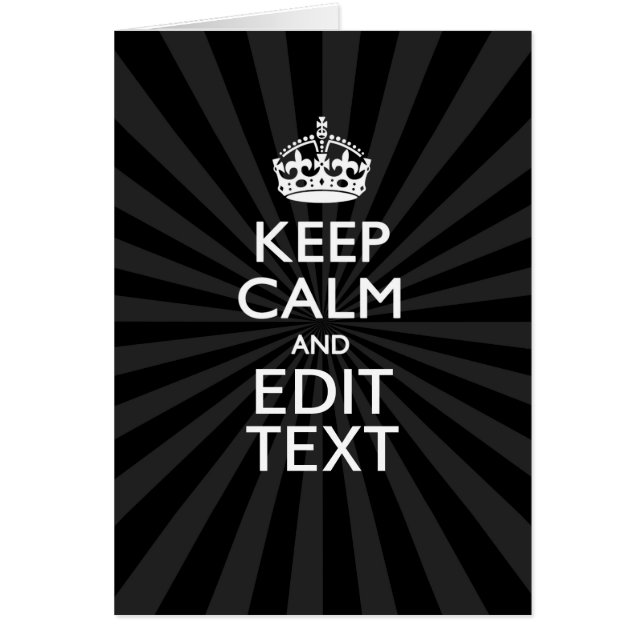 KEEP CALM personnalisé et votre texte sur Sunburst (Devant)