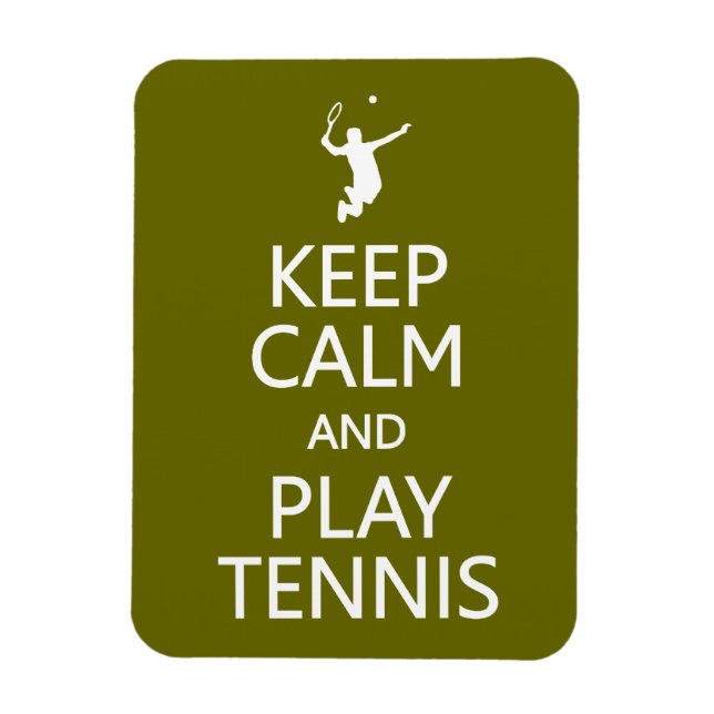 Keep Calm & Play Tennis custom color magnet (Vertikal)