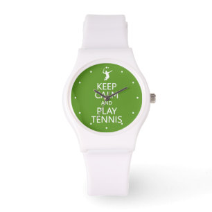Keep Calm & Play Tennis montres personnalisées