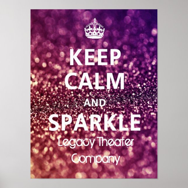 Keep Calm & Sparkle Poster (Vorne)