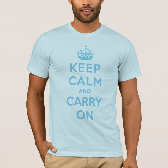 keep_calm_trans_blue_10x10 T-Shirt (Vorderseite)