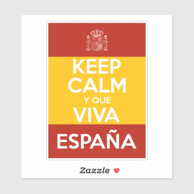 Keep Calm y que viva España Aufkleber (Blatt)