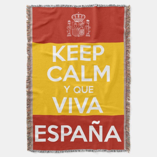 Keep Calm y que viva España Decke (Vorderseite Vertikal)