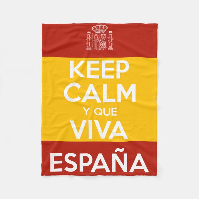 Keep Calm y que viva España Fleecedecke (Vorderseite)