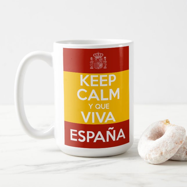 Keep Calm y que viva España Kaffeetasse (Mit Donut)