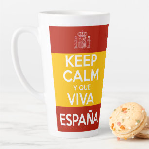 Keep Calm y que viva España Milchtasse