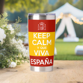 Keep Calm y que viva España Thermobecher