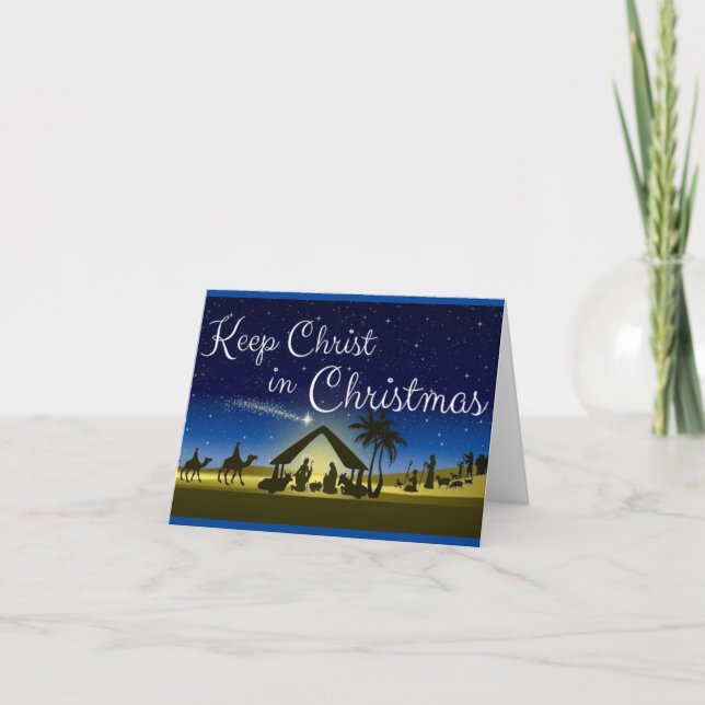 Keep Christ in Christmas Karte (Vorderseite)