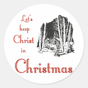 Keep Christ in Christmas Runder Aufkleber