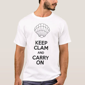 Keep Clam und Carry On T-Shirt