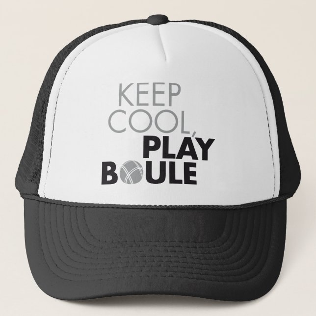 Keep cool, play boule truckerkappe (Vorderseite)