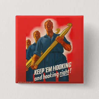 Keep 'em Hooking - Knopf Button