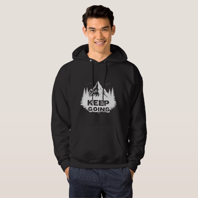 Keep Going – Minimal Motivational Design Hoodie (Vorne ganz)