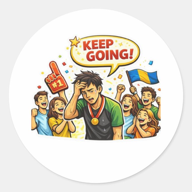 Keep Going Motivational Sticker (Vorderseite)