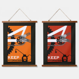 Keep Hydrated Bike Wandteppich Mit Holzrahmen