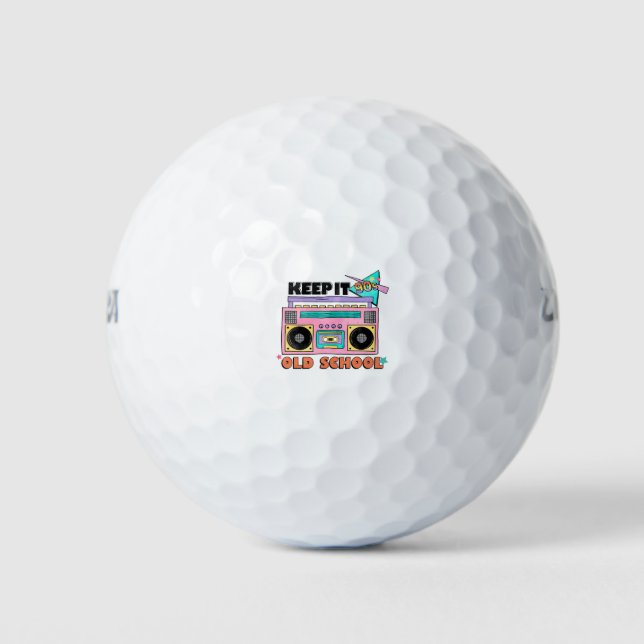 Keep It 90’s Old School Boombox Player Golfball (Vorderseite)