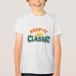 Keep It Classic Retro-Sonnenuntergang Vintage-Typo Tri-Blend Shirt