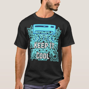 Keep It Cool Ästhetische Typografie Design Chill T-Shirt