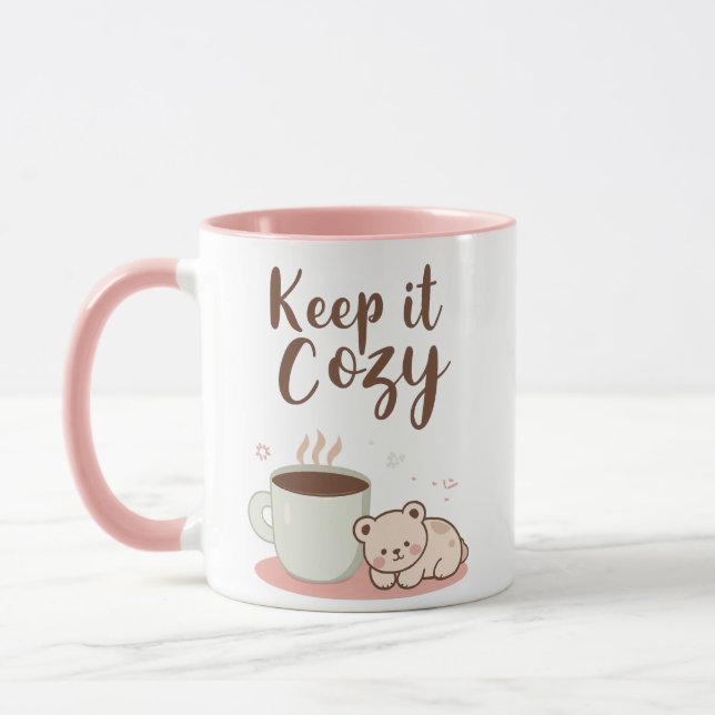"Keep it Cozy" with Sleepy Bear and Coffee Tasse (Links)