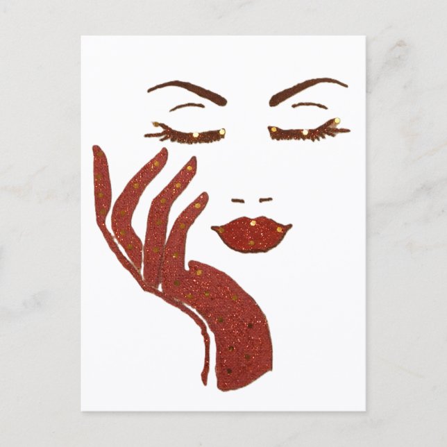 KEEP IT CUTE SERIE -ROT POSTKARTE (Vorderseite)