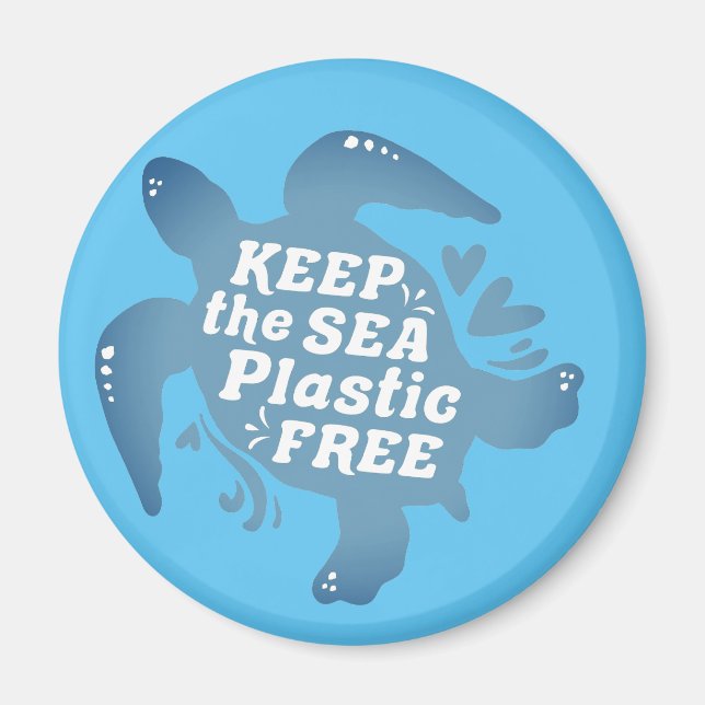 Keep It Plastic Free Sea Turtle Magnet (Vorne)
