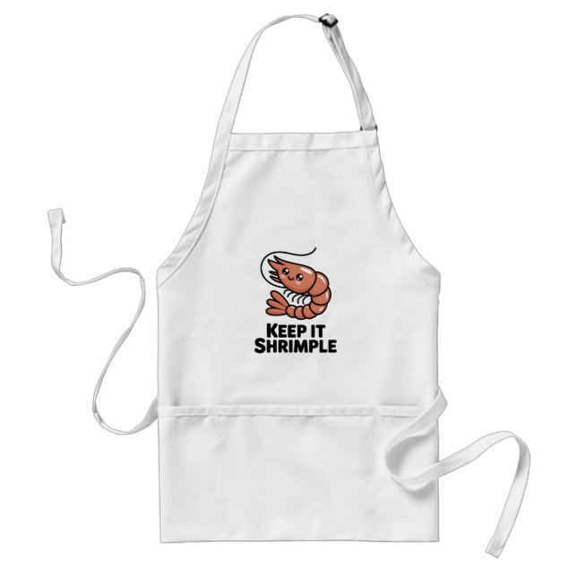 Keep It Shrimple Kawaii Garnele Schürze (Vorne)