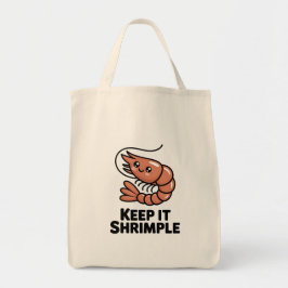 Keep It Shrimple Kawaii Shrimp Tragetasche