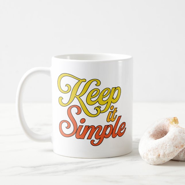 Keep it Simple Mug (Yellow) Kaffeetasse (Mit Donut)