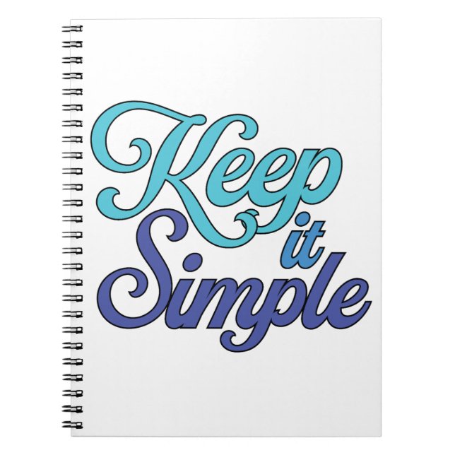 Keep It Simple Notebook (Blue) Notizblock (Vorderseite)