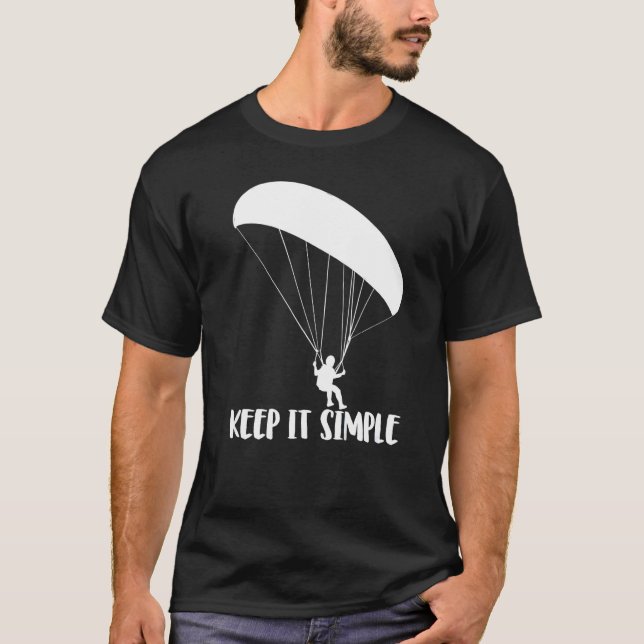 Keep It Simple Paragliding  Men Paraglider Adventu T-Shirt (Vorderseite)