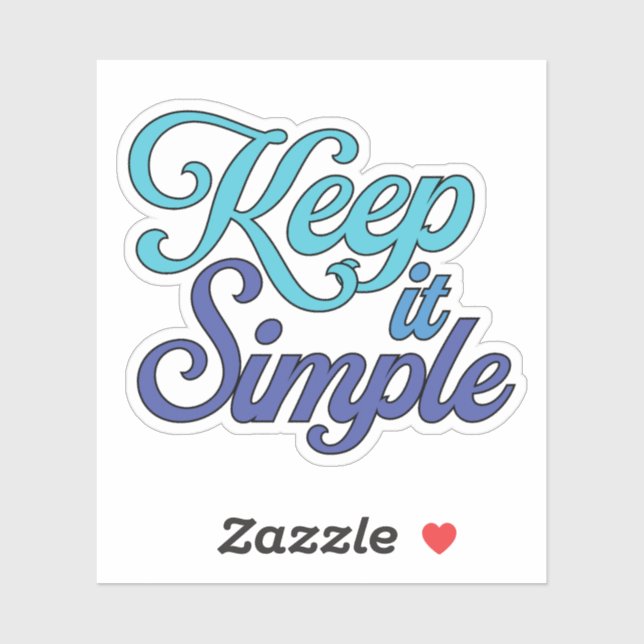 Keep It Simple Sticker (Blue) (Blatt)