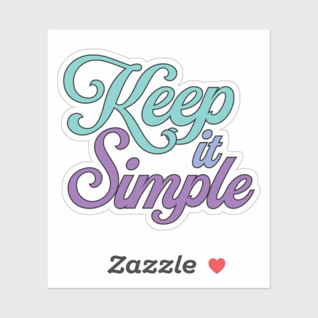 Keep It Simple Sticker (Purple) (Blatt)