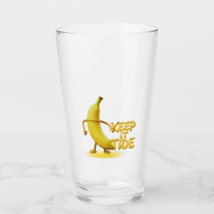 Keep It Tide – Lustige Banane-Typografie Minimalis Glas