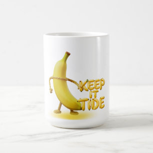 Keep It Tide – Lustige Banane-Typografie Minimalis Kaffeetasse