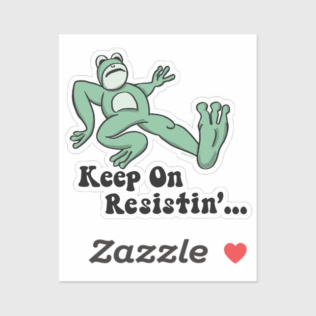Keep on resisting with the Portland frog Aufkleber (Blatt)