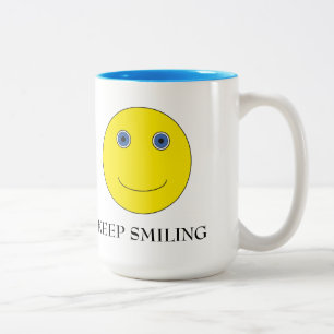 Keep Smiling Zweifarbige Tasse