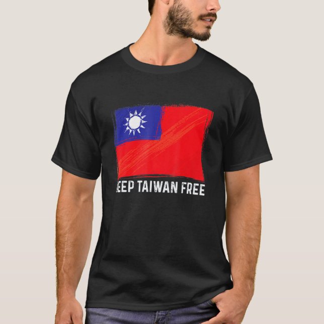 Keep Taiwan Free  I Keep You Safe West Taiwan Chin T-Shirt (Vorderseite)