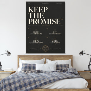 Keep The Promise™   Premium Disziplin & Persönlich Leinwanddruck