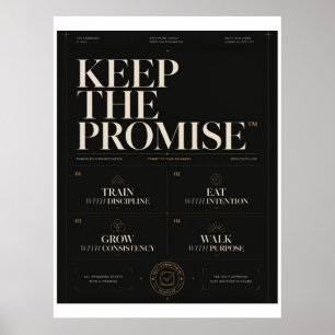 Keep The Promise™ Premium Disziplin & Persönlich Poster