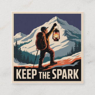 Keep The Spark Quadratische Visitenkarte