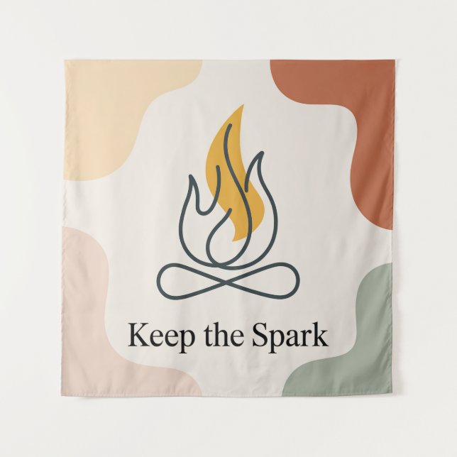 Keep The Spark Wandteppich (Vorderseite)