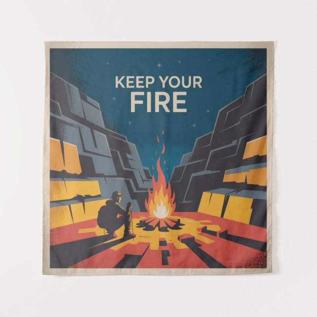 Keep Your Fire Wandteppich (Vorderseite)
