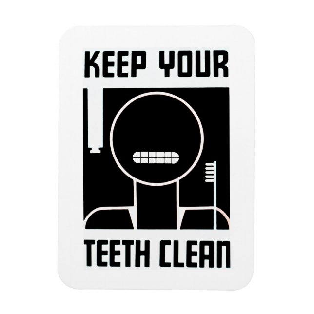 Keep Your Teeth Clean Magnet (Vertikal)