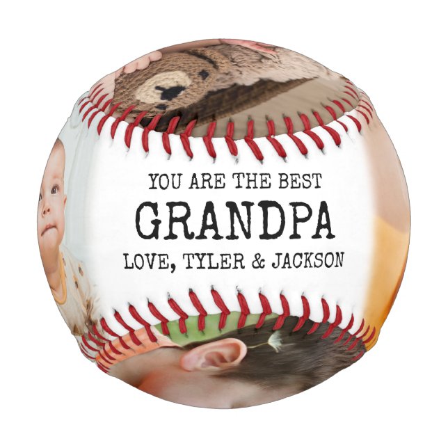 Keepake 4 FotoCollage für Großvater Baseball (Vorderseite)