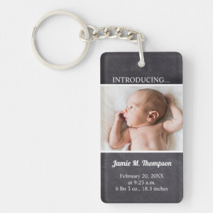 Keepake Baby Foto Einführung Baby Custom Schlüsselanhänger