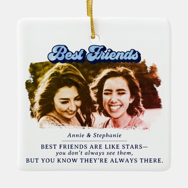 Keepake Best Friends Foto Keramikornament (Vorderseite)