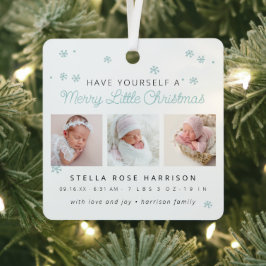 Keepake Birth Announcement Little Christmas Ornament Aus Metall